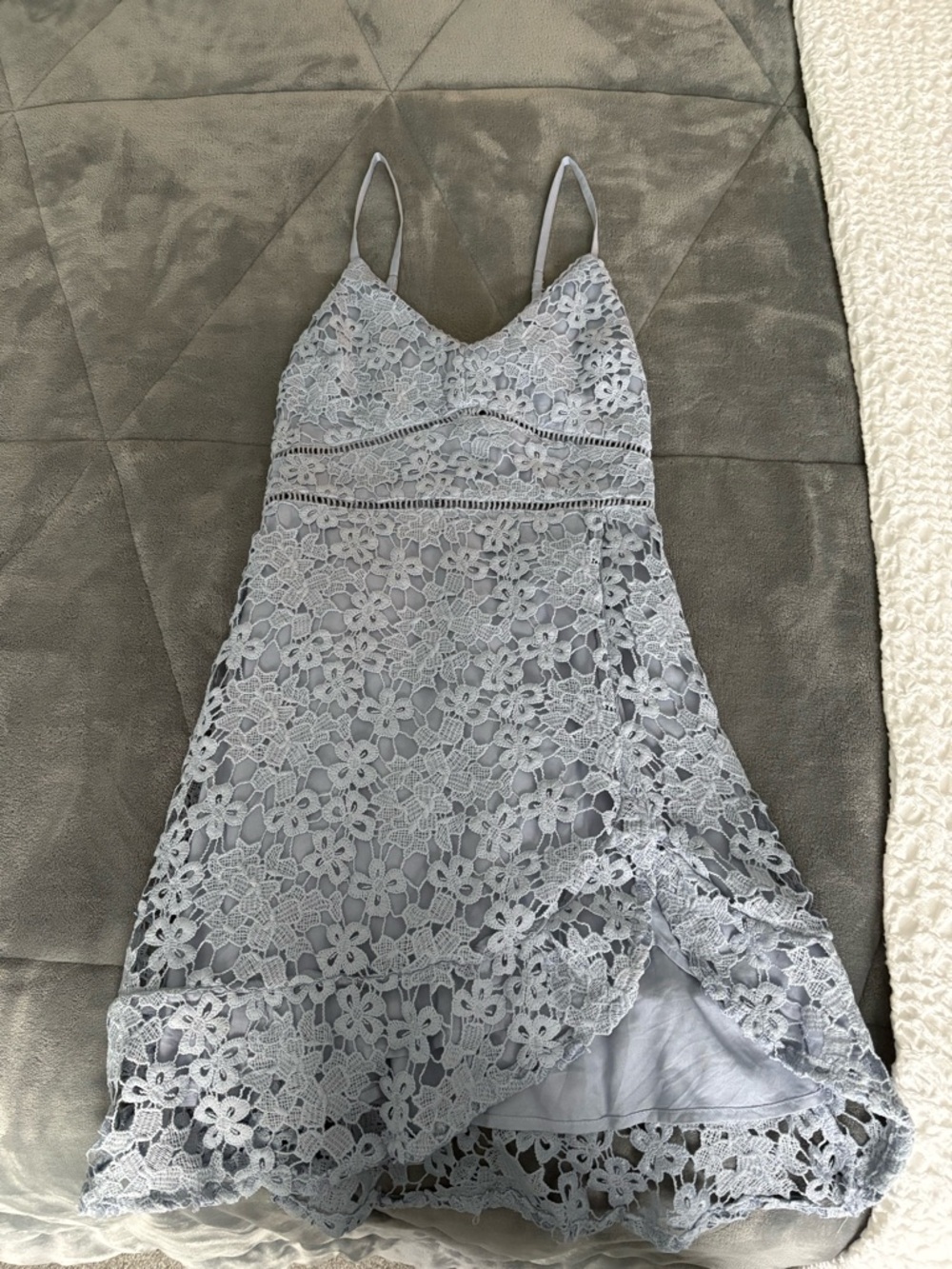 Abercrombie & Fitch Powder Blue Lace Cami Dress